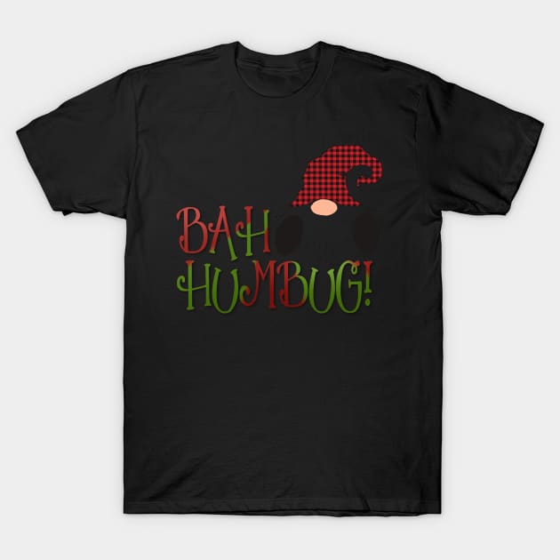 Bah Humbug Garden Gnome T-Shirt by StacysCellar